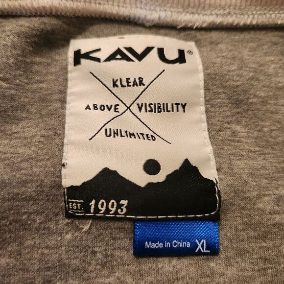 Kavu Sweater Mens XL Sherpa Fuzzy Crewneck Lined Hiking Gorp Pockets Outdoor - Picture 3 of 9